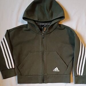 Adidas Slightly Cropped Hooded Sweatshirt